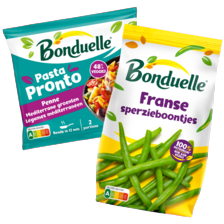Bonduelle diepvriesgroenten of Pasta Pronto